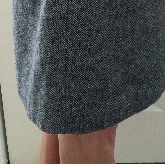 💫 Contemporaine By Simons Chic Gray A-Line Women's Woolen Blend Pencil Skirt - Picture 5 of 13